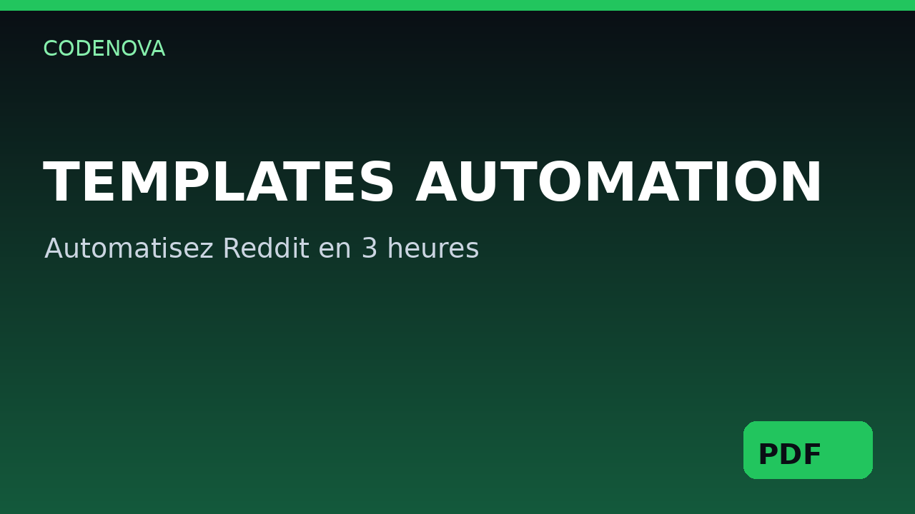 Templates Automatisation Reddit